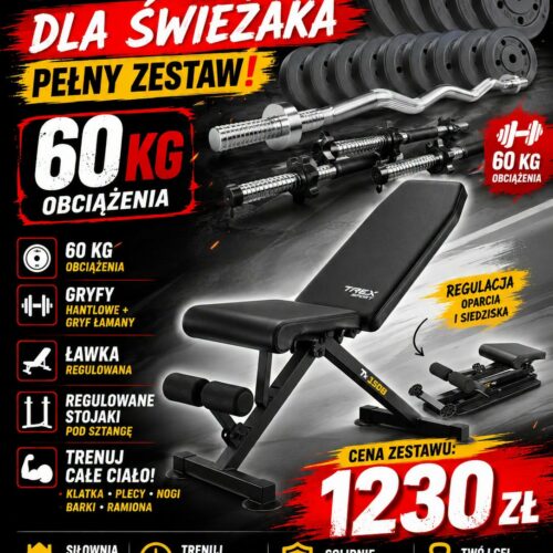 Domowa siłownia dla początkującego – pełne wyposażenie za 1228,49 zł!